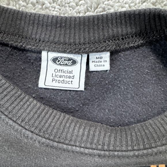 Ford Mustang Sweatshirt Womens Medium Black Bred For Speed Pullover Sweatshirt - Picture 3 of 8